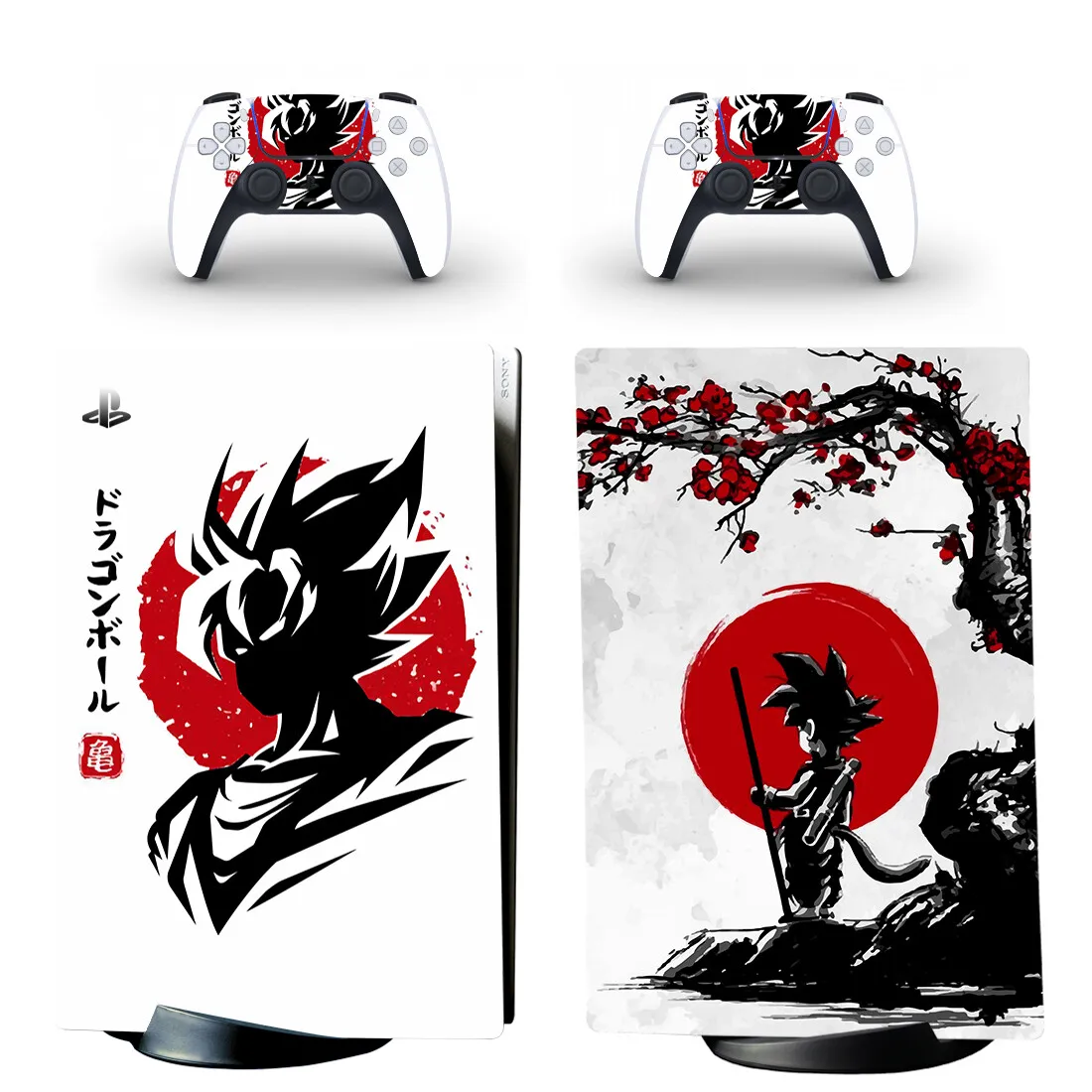 Anime Ultra Instinct Goku PS5 Digital Skin Sticker Decal Cover for Console and 2 Controllers PS5 Skin Sticker Vinyl