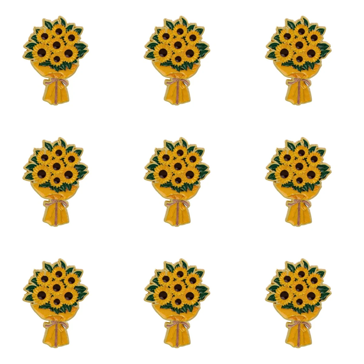 9-teiliges Set mit kunstvollen Blumenstrauß-Emaille-Pins, Blumenbrosche für Mäntel, Hüte, Reversnadeln, Metallabzeichen, Schmuckgeschenk für Freunde