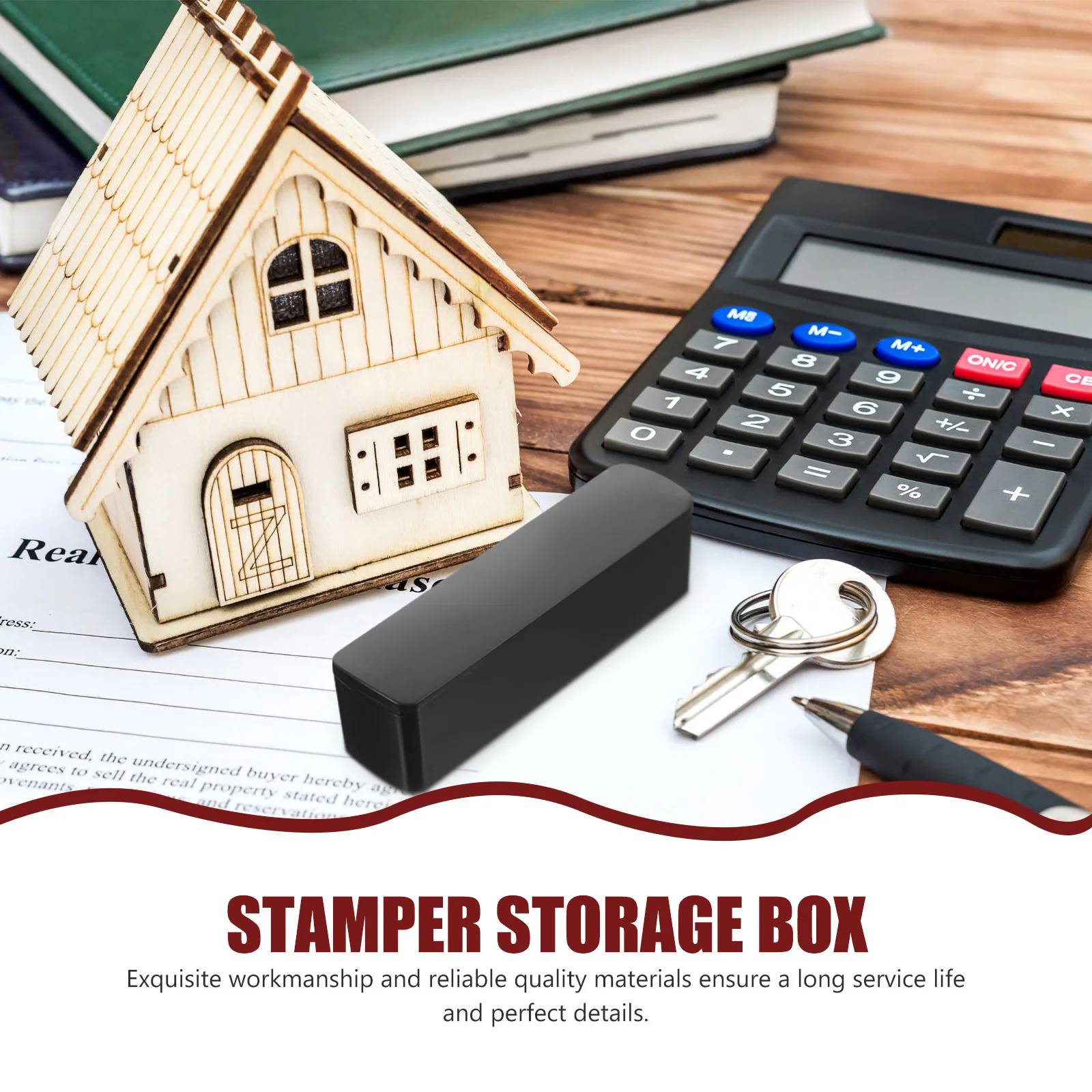 

5Pcs Official Stamper Storage Boxes High Quality Plastic Durable Office Seal Box Financial Stamper Holder Portable