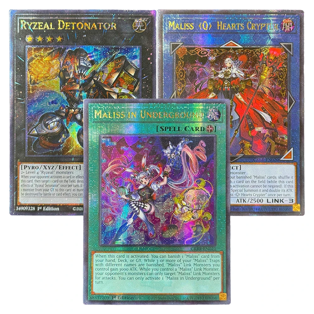 

YuGiOh Cards-QCScR Quarter Century Secret Rare Crossover Breakers Maliss in Underground Ryzeal Detonator Maliss Q Hearts Crypter