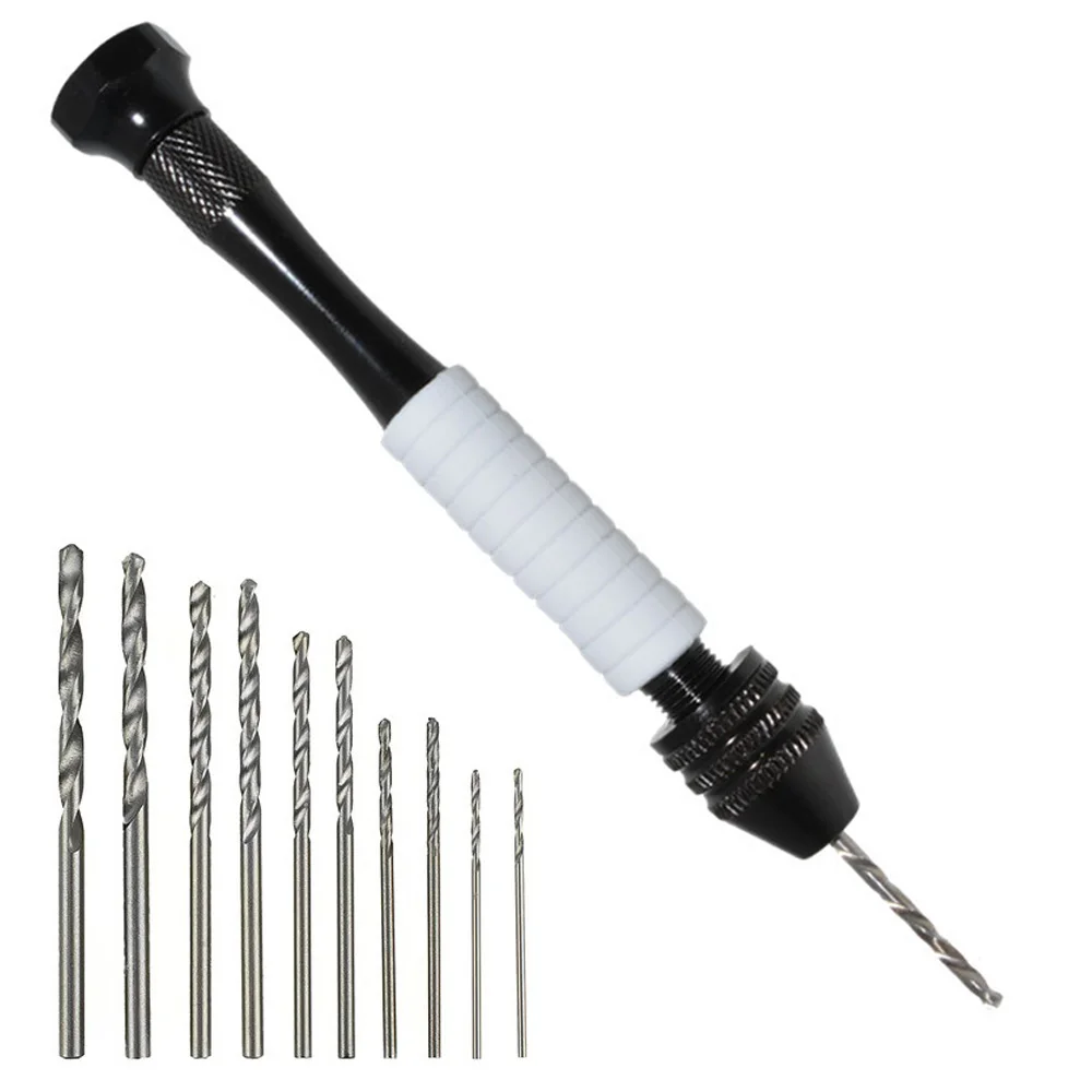 

Pin Vise Hand Drill Set Manual Craft Rotary Tool for Jewelry Making / Craft Carving with Twist Drills