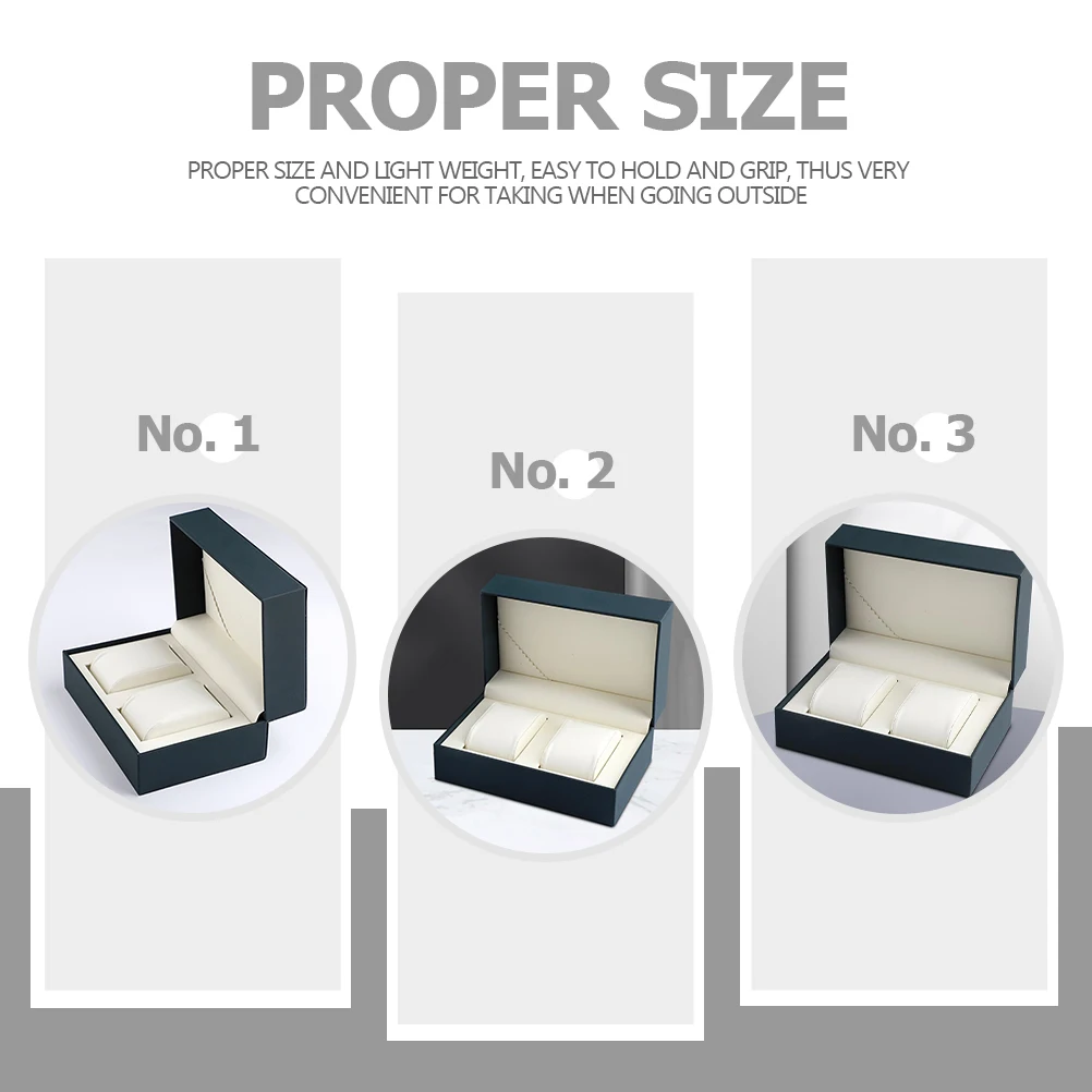 Couple Watch Box Jewelry Storage Case PU Protective Container Bracelet Packing Advanced Fashion Display Box For Watches