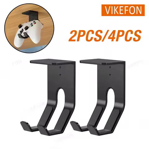 2pcs/4pcs ABS Under Table Game Controller Rack Game Console Storage Base Headset Holder Stand for Sony Xbox Switch PS5/PS4 Mount