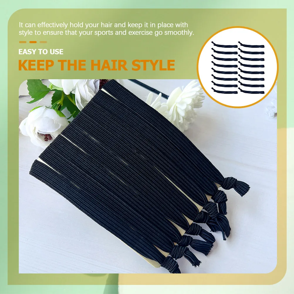 

30Pcs Men Hair Ties Elastic No Crease Ponytail Holders Lightweight Skin Friendly Sports Hair Bands for Daily Workout Styling