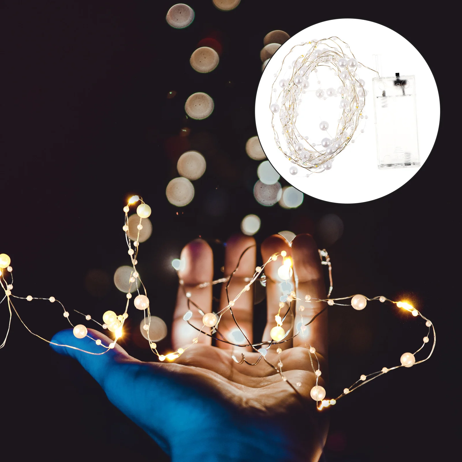 20 المصابيح Led الأسلاك النحاسية ضوء سلسلة اللؤلؤ ديكور لغرفة حديقة الطرف داخلي في الهواء الطلق الديكور الجنية أضواء الحدث الإضاءة #2