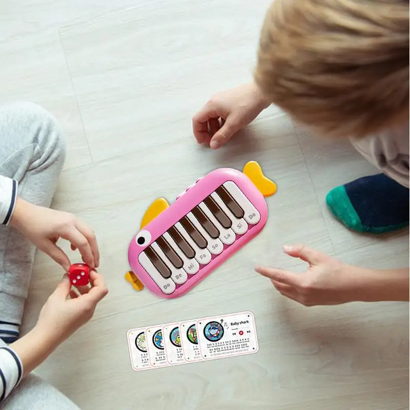 Petit piano de poche électronique portable pour enfants, jouets musicaux pour débutants, clavier de voyage