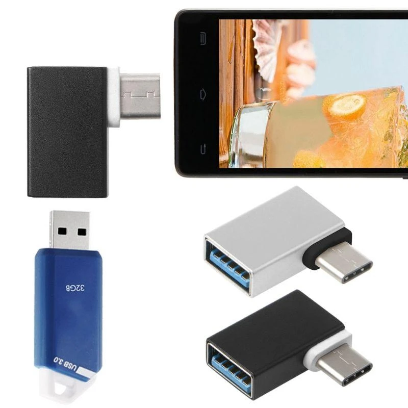 Type C To USB Female Data OTG Adapter Converter Compatible for for Macbook Android Phone and More