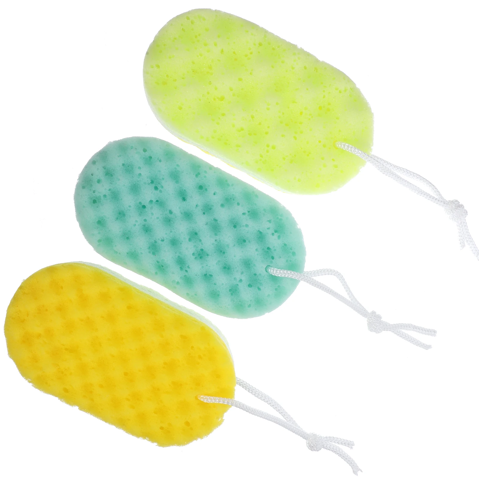 

3 Pcs Bath Sponge Shower Body Scrubber Cleaning Bathing Exfoliating Sponge Women Child Durable Soft Moisture Absorbing