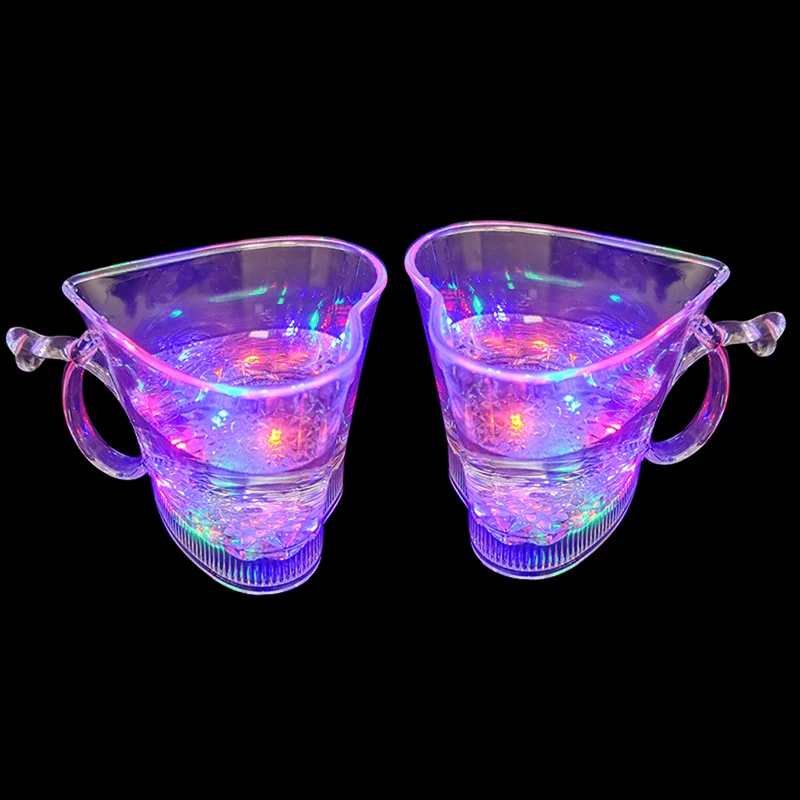 Colorful Luminous Cups Club Lighting Water Wine Glass Cup Mug Glowing Liquid Induction Flash mug for Party Wedding Decoration