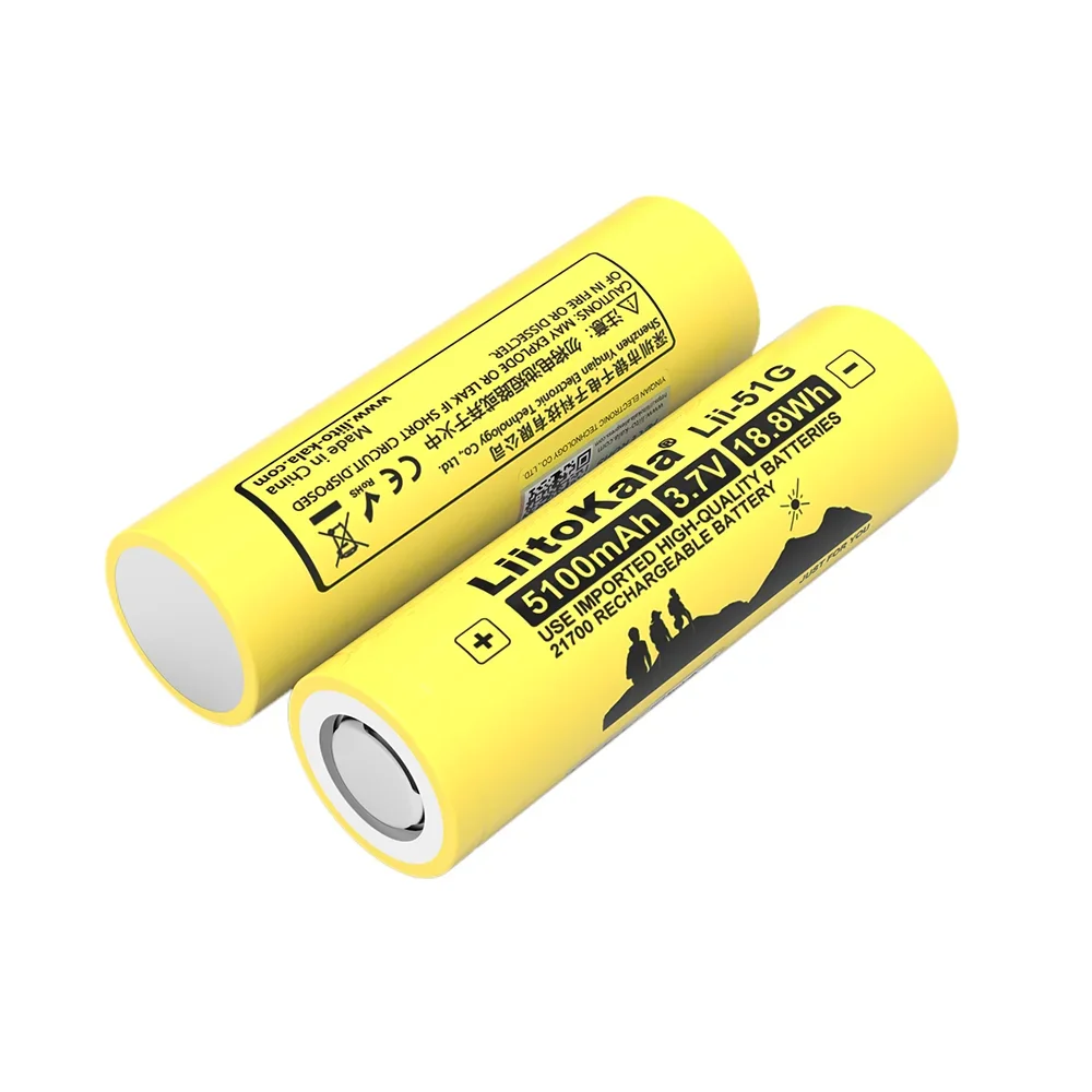 NEW LiitoKala Lii-51G 21700 3.7V 5100mAh High-capacity Lithium ion Battery DIY 24v 36v 48v 60v Rechargeable batteries