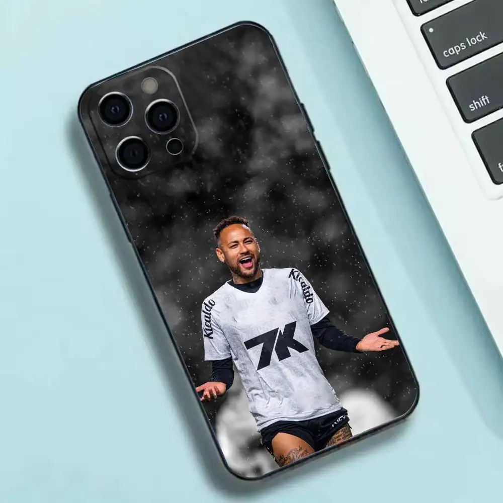 1 PC Voetbalster Neymar Telefoon Case Silicone Zacht Voor IPhone 17 16 15 14 13 12 11 X XR Plus Pro Max Plus