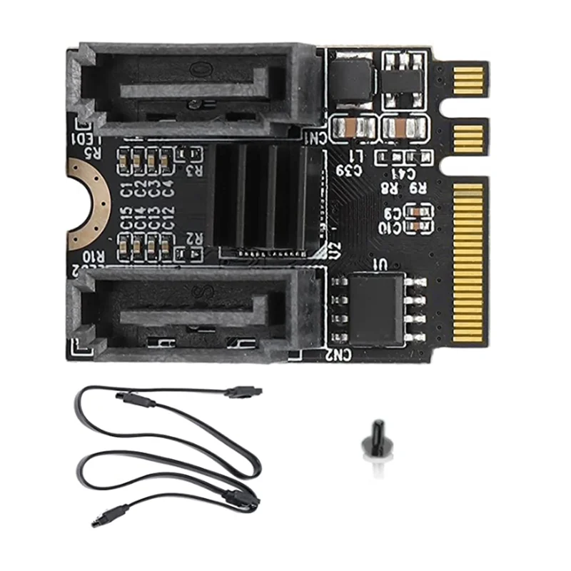 M2 to SATA3.0 Expansion Card KEY A + E WIFI M.2 to SATA Hard Disk Adapter Card Without Driver Installation JMB582 Chip