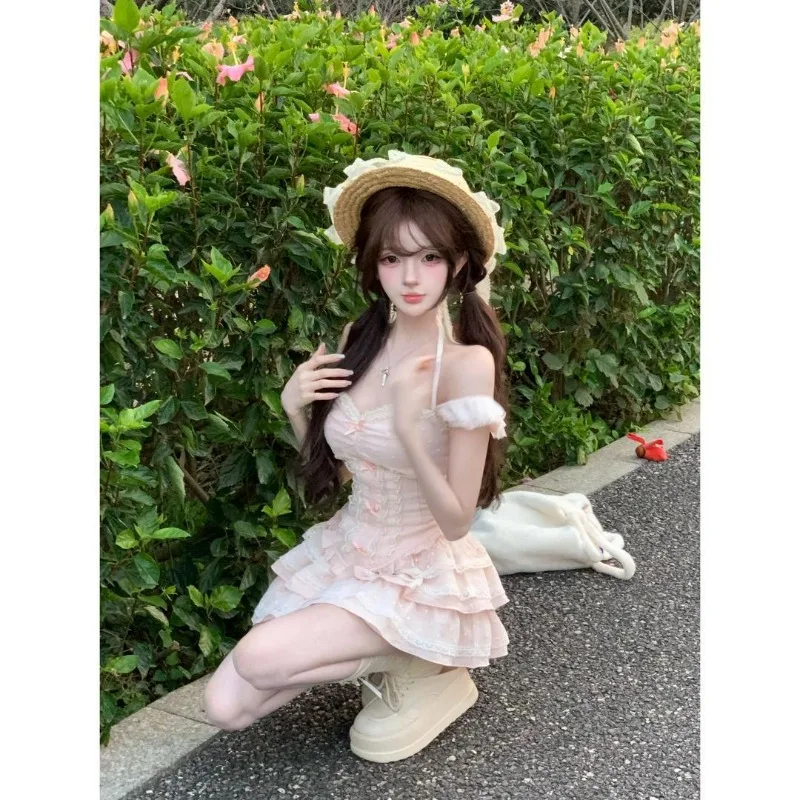 Set di due pezzi per ragazza dolce e piccante Set di gonne per atmosfera da ragazza in stile giapponese da donna Top e gonne con design di nicchia alla moda