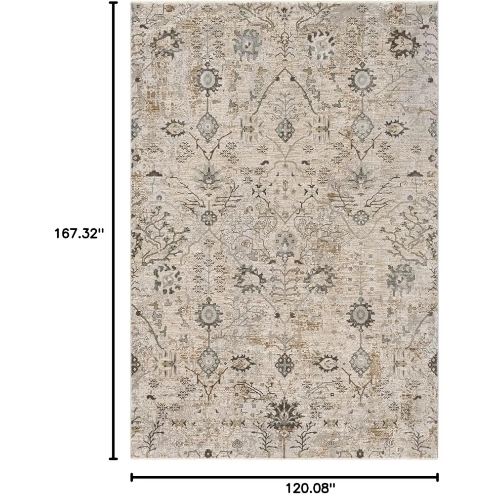 Moroccan Farmhouse Living Room Bedroom Dining Room Large Area Rug - Bohemian Neutral Style - Traditional, Rug