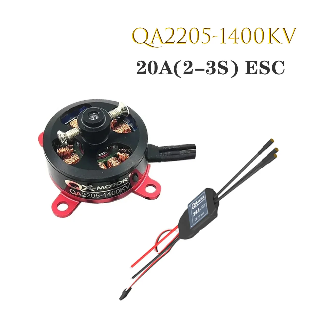 QX-Motor QA2205 -1400KV 1800KV Brushless Motor With 20A 3S ESC For F3P RC Fixed-wing Airplane