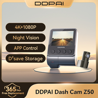 DDPAI Dash Cam Z50 Front and Rear 4K, Cam Car Camera with 2160P Front +1080P Rear, Built-in WiFi GPS, Dual Dash Camera for Cars
