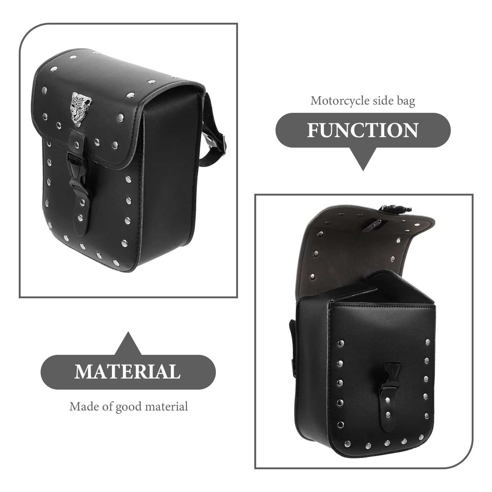 

Multi-Functional Motorcycle Tool Pu Large Capacity Saddle Bag Organizer Waterproof Travel Storage Bag For Scooter Side