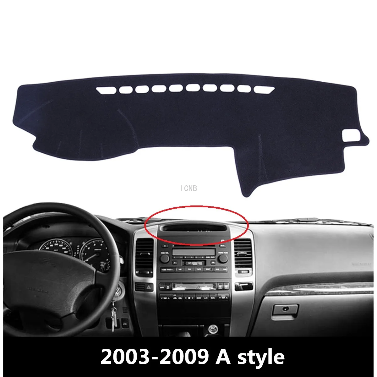 For Toyota Prado 120 2003 2004 2005 2006 2007 2008 2009 Dashboard Mat Against Light