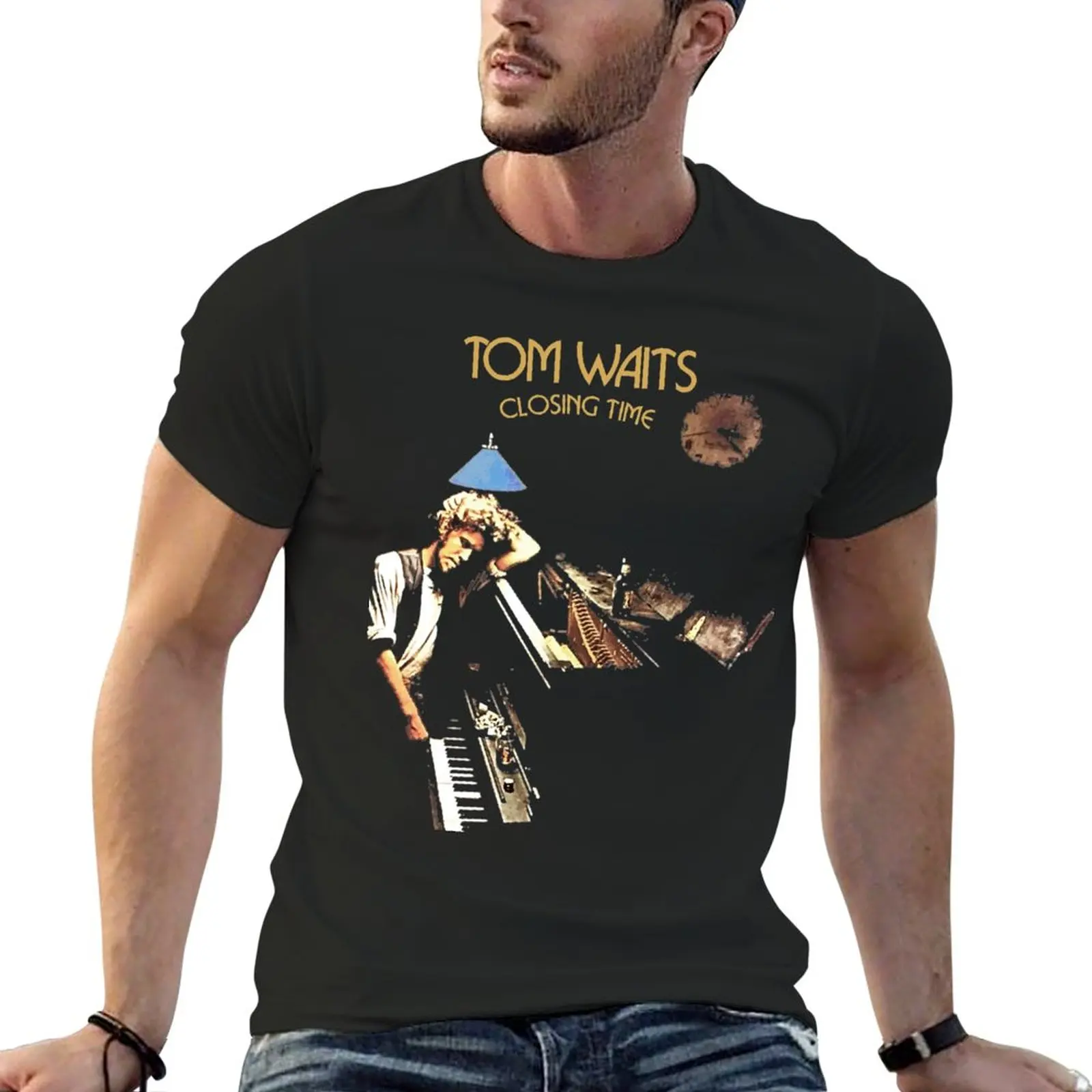 New Tom Waits Closing Time Album Shirt, Sticker, Poster, Mask Classic T-Shirt t shirt man Anime t-shirt plain black t shirts men