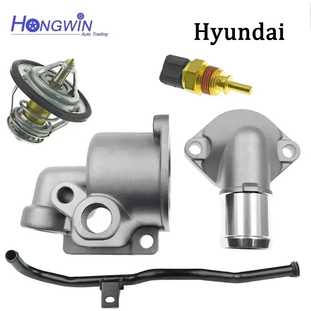 25611 22011 Inlet-Outlet Water Thermostat Housing For Hyundai Getz Accent 1.3 1.5 25613-22600 25613 22600 25611-22010 2550023010