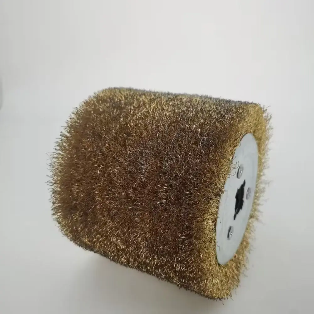Copper Coated Steel Wire Polishing Wheel Steel Wire Roller Rust Removal Wire Brush Wheel Metal Wire Brush Oxidation Removal
