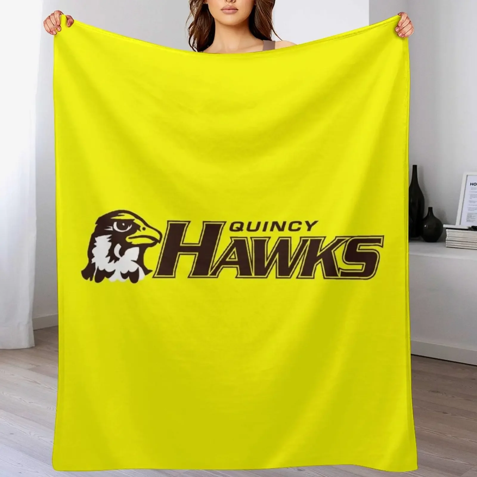 

Quincy University Throw Blanket Weighted Bed linens Polar Blankets