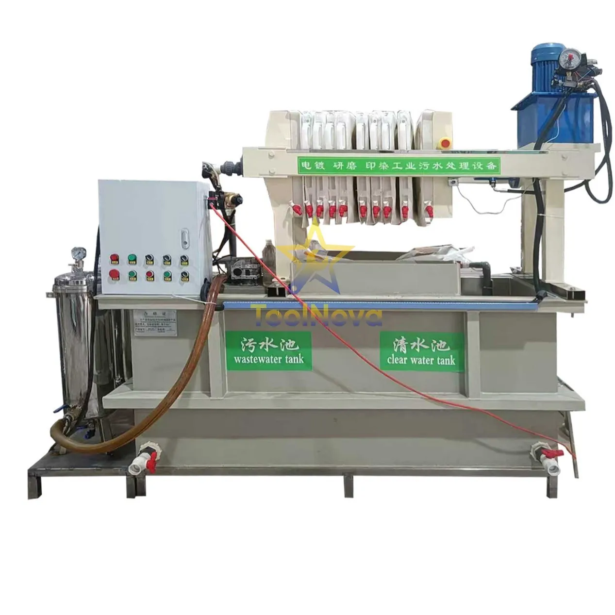 Presse à filtre PP, traitement des eaux usées industrielles, machine de nettoyage, filtre de précipitation des eaux usées, équipement de traitement des eaux usées