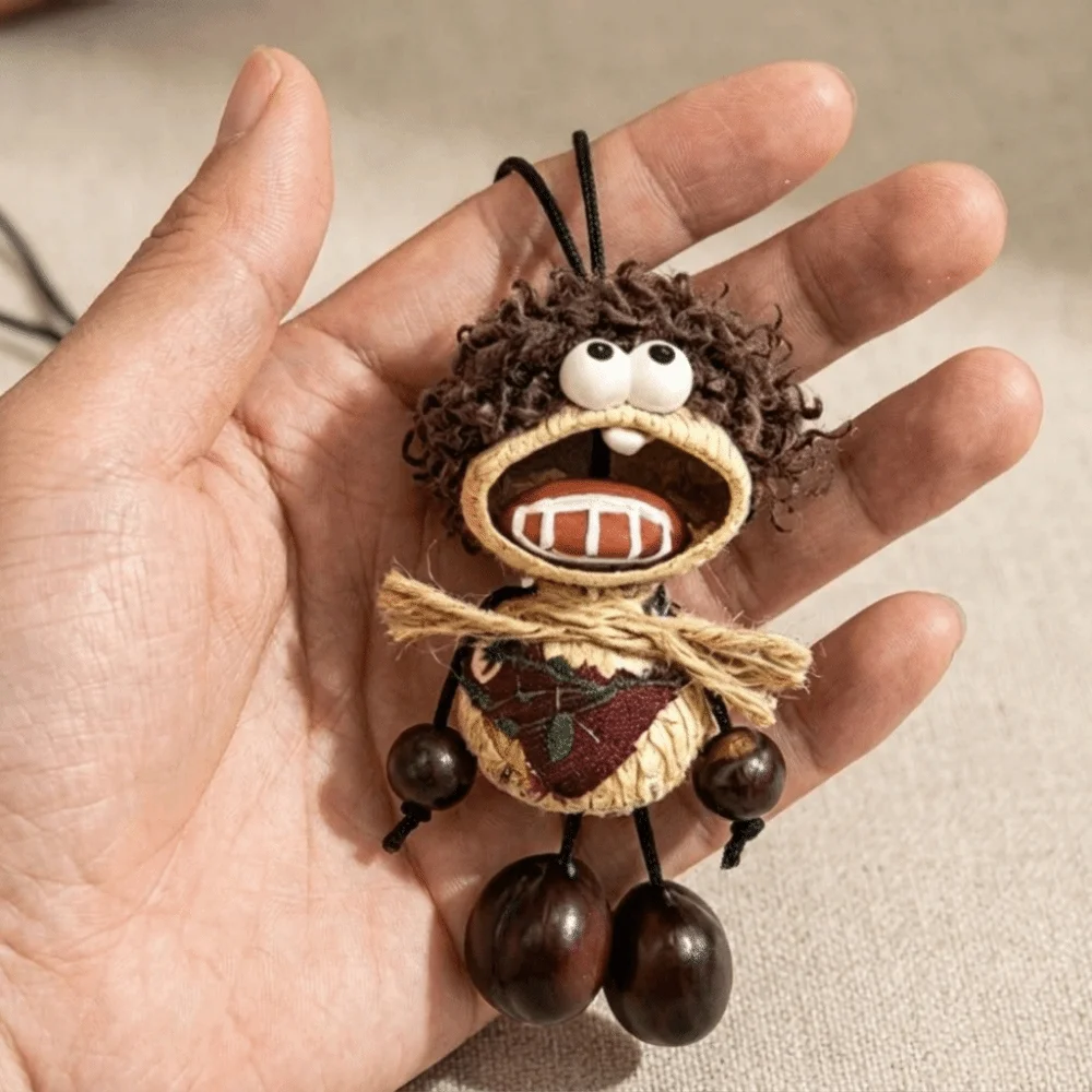 Cute Nut Shell Funny Tongue Doll Keychain Lightweight Rope Key Pendant Creative Fabric Creative Ornament Daily Use