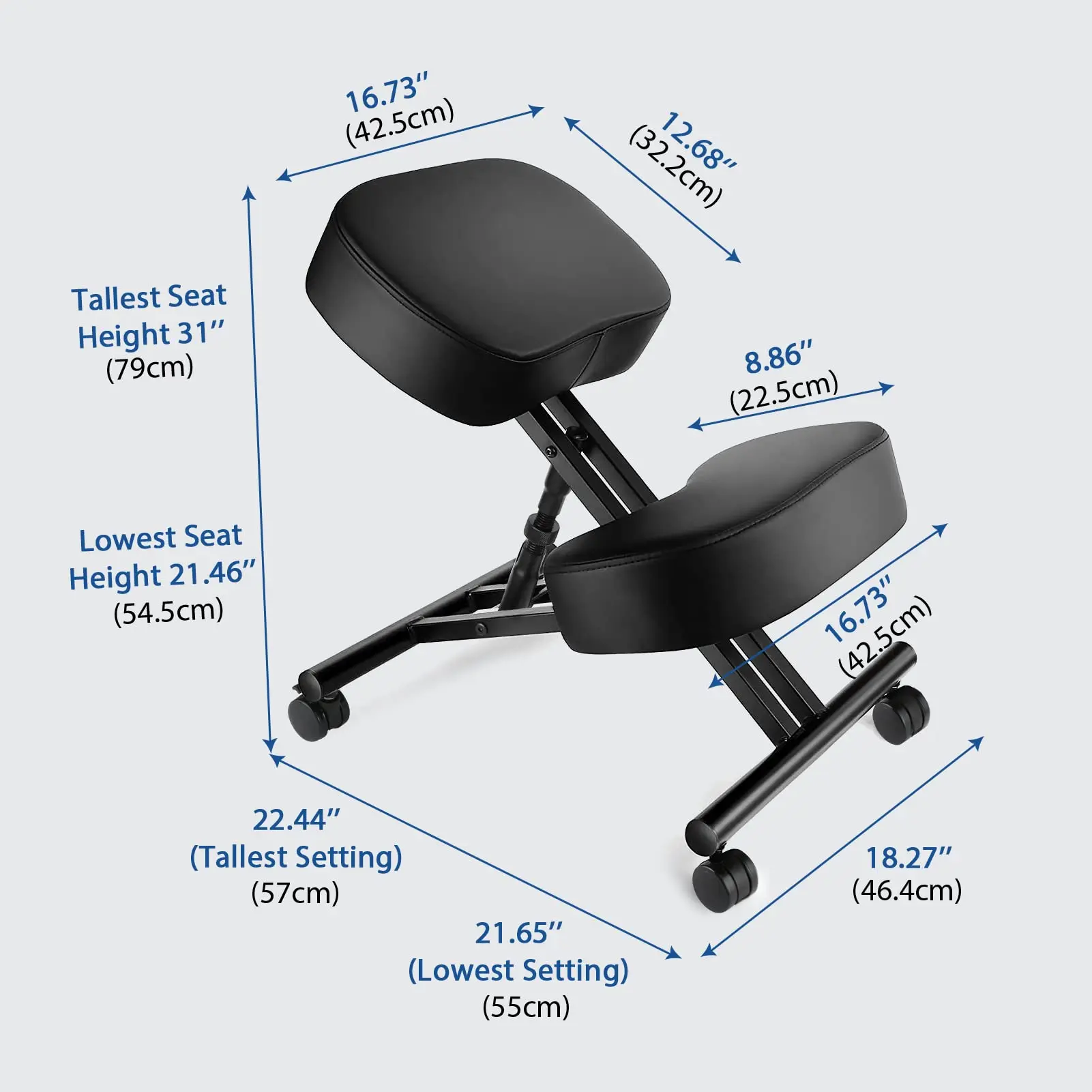 Kneeling Chair Ergonomic for Office, Adjustable Stool for Home and Office - Improve Your Posture with an Angled Seat view 6