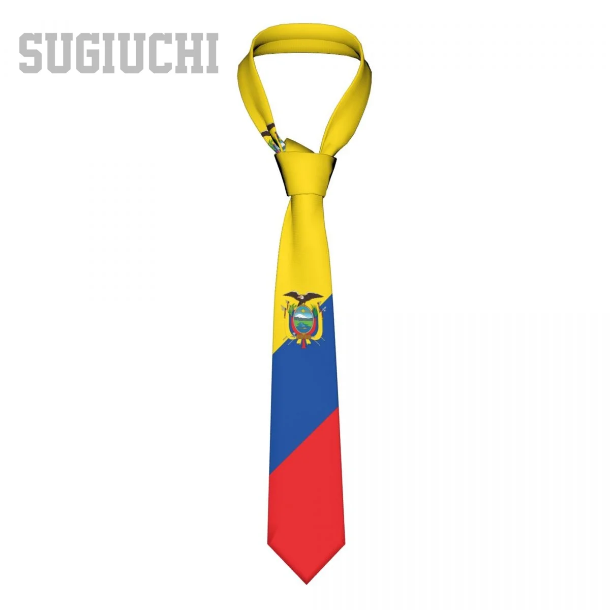 

Ecuador Flag Emblem Men Women Neck Ties Casual Plaid Tie Suits Slim Wedding Party Business Necktie Gravatas