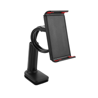 T85C 360 Rotating Flexible Long Arms Mobile Phone Holder Desktop Bed Lazy Bracket Phone Stand for Phone and Tablet(Black)
