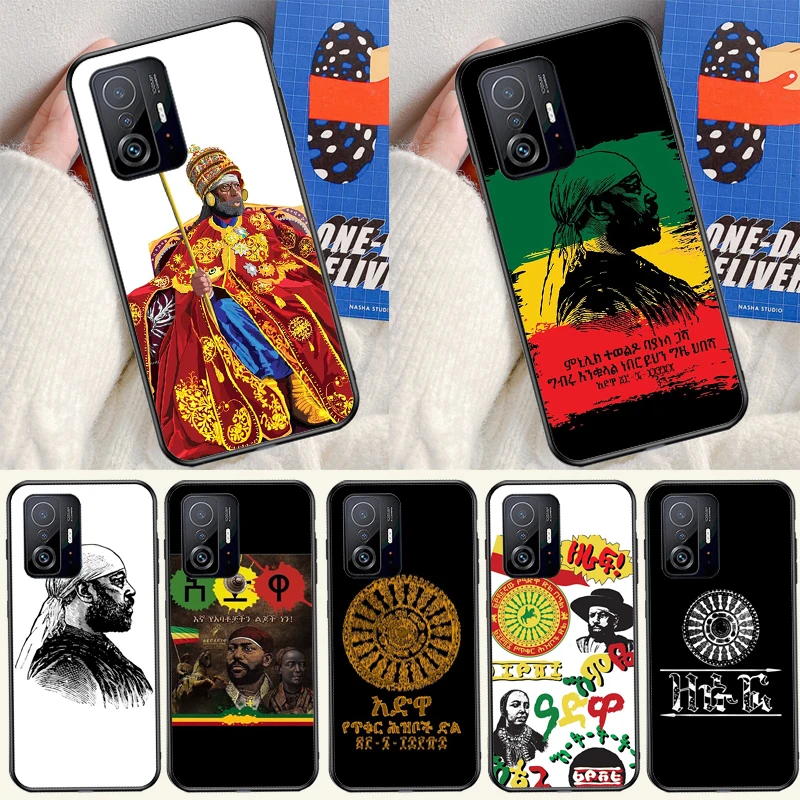 Emperor Menelik Ii Of Ethiopia Adwa For POCO F5 F3 F4 GT X4 M5s X3 Pro X5 Pro Case For Xiaomi Mi 13 Lite 12 X 11T 12T Pro Cover