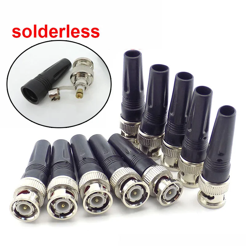 Surveillance BNC Connector Male Plug Adapter for Twist-on Coaxial RG59 Cable for CCTV Camera Video/AUDIO Connector k5