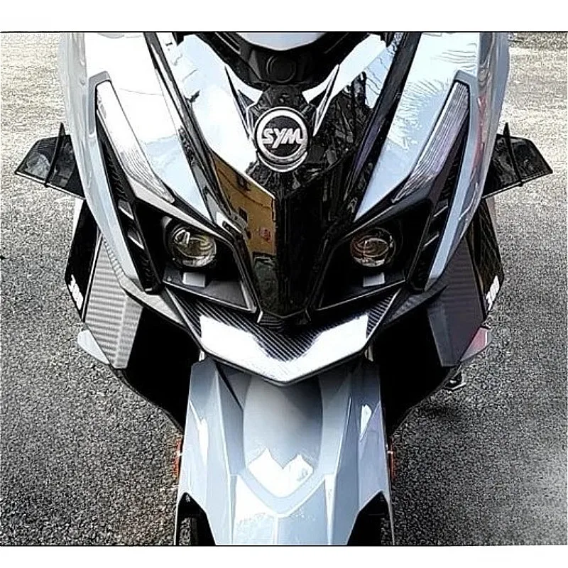 ل SYM Husky Adv 150 300 دراجة نارية البلاستيك الكربون الجبهة الجناح المفسد الجانب الرياح عدة تدفق منحرف غطاء سكوتر الملحقات
