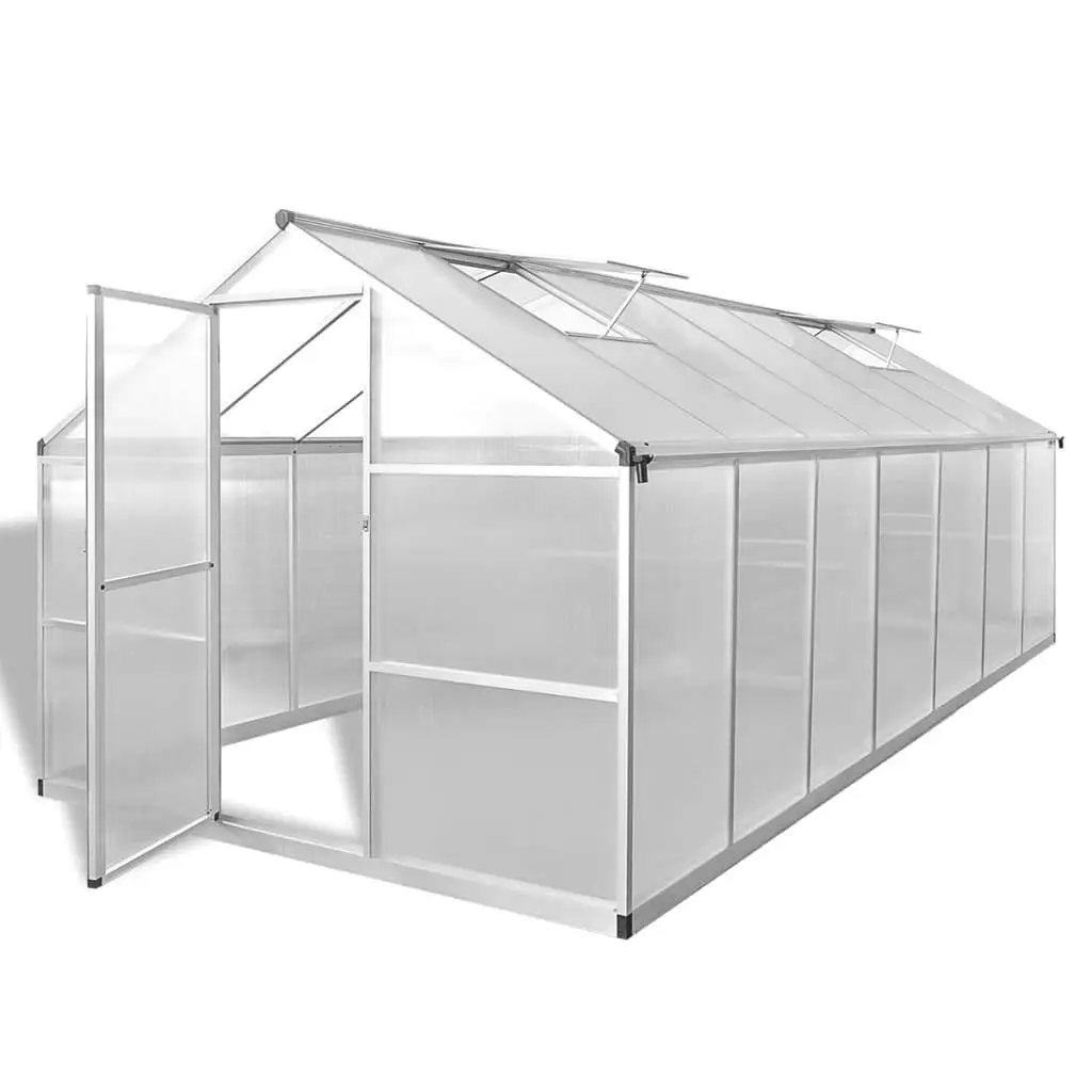 Reinforced Aluminum Greenhouse 113.3 ft - Durable Garden Shelter for Plants & Vegetables