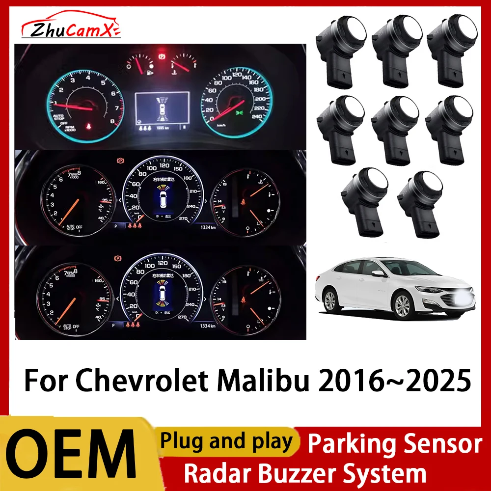 

ZhuCamX Front Rear Parking Sensor Assistance Backup Radar Buzzer System for Chevrolet Malibu 2016~2025