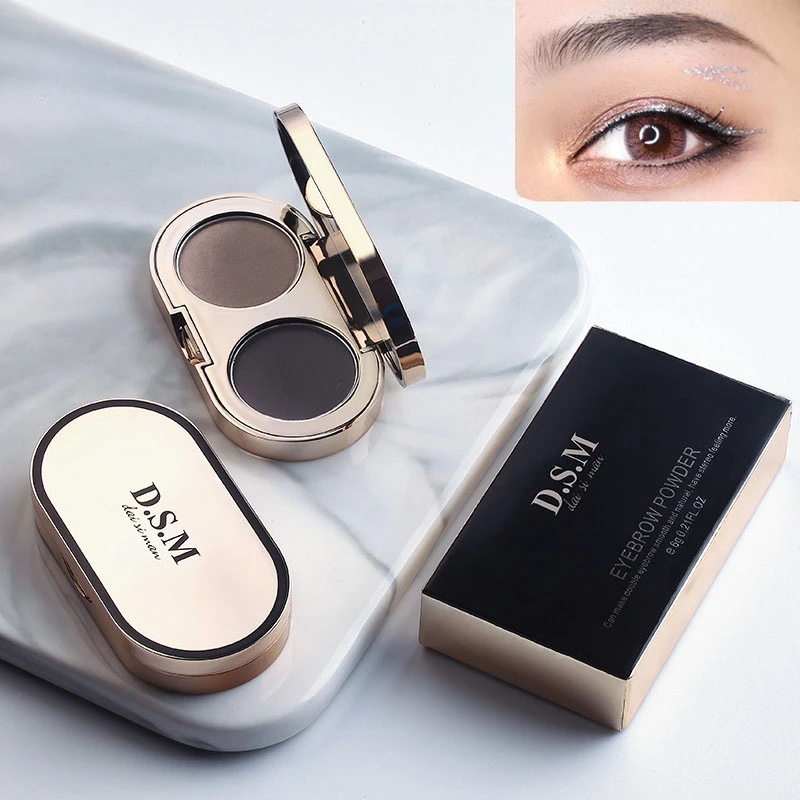 DSM bi-color nose shadow repair plastic eyebrow powder waterproof sweat-proof and smudge-proof eyebrow powder Makeup