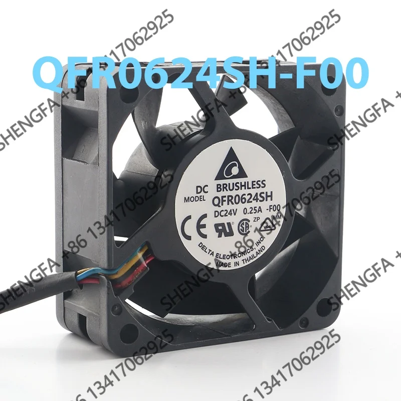 AC EC 6025 60X60X25MM 6CM Cooling Fan QFR0624SH-F00 Delta 12V 48V DC 24V 0.25A Server Frequency Converter Control Cabinet Driver