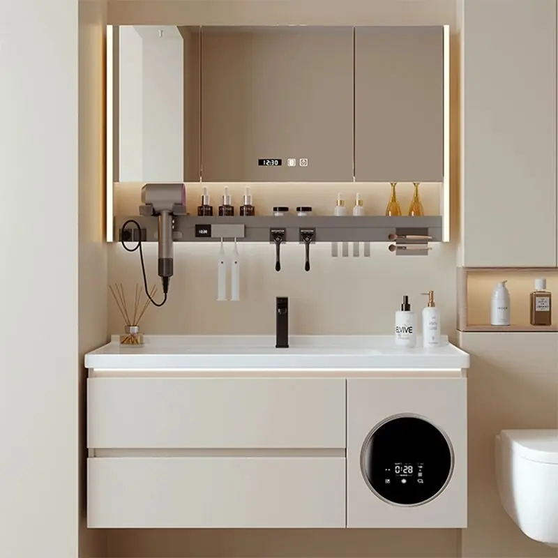 Bath Star Bathroom New Bathroom Cabinet Combination Multifunctional Washing Machine Beauty Mirror Cabinet Bathroom Set Wash Tabl