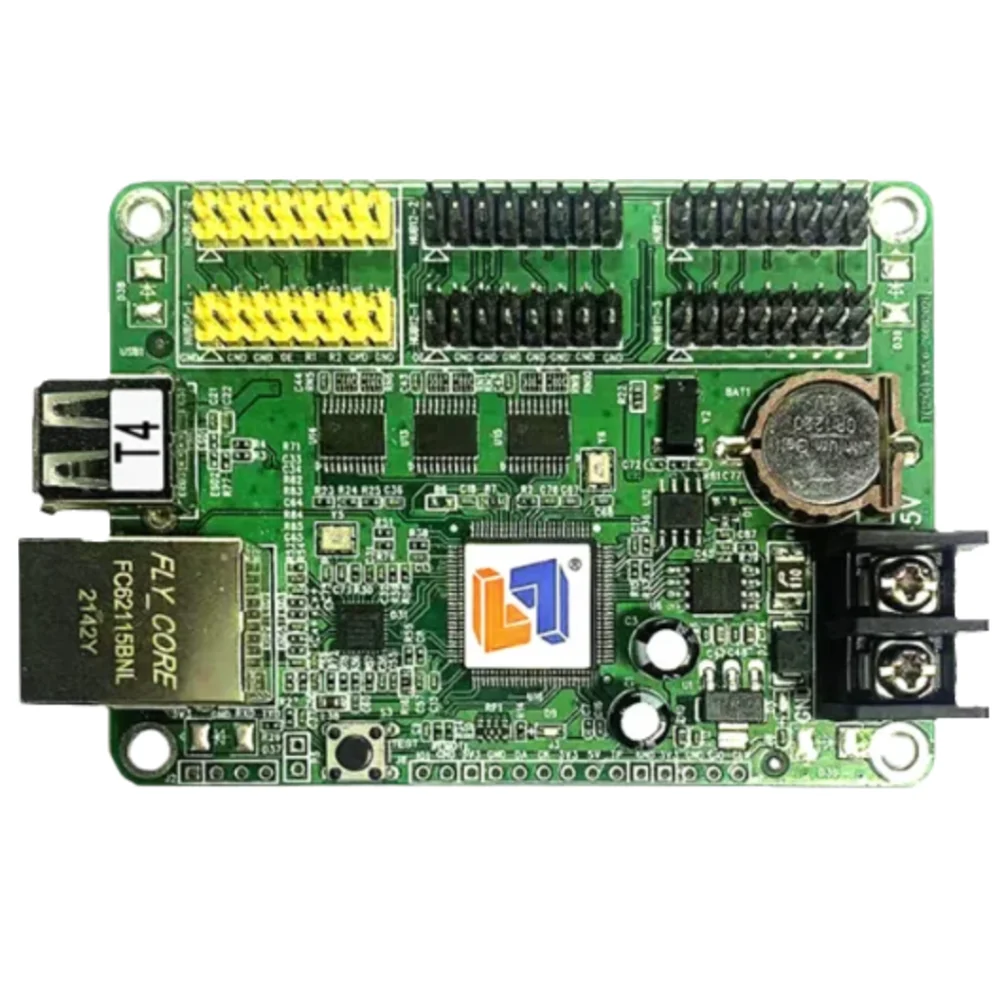 LED Display Controller 2MB 64K 32K Single Dual Color 2 HUB08 4 HUB12 USB Ethernet Multi Area Sensor Noise Temp Humidity