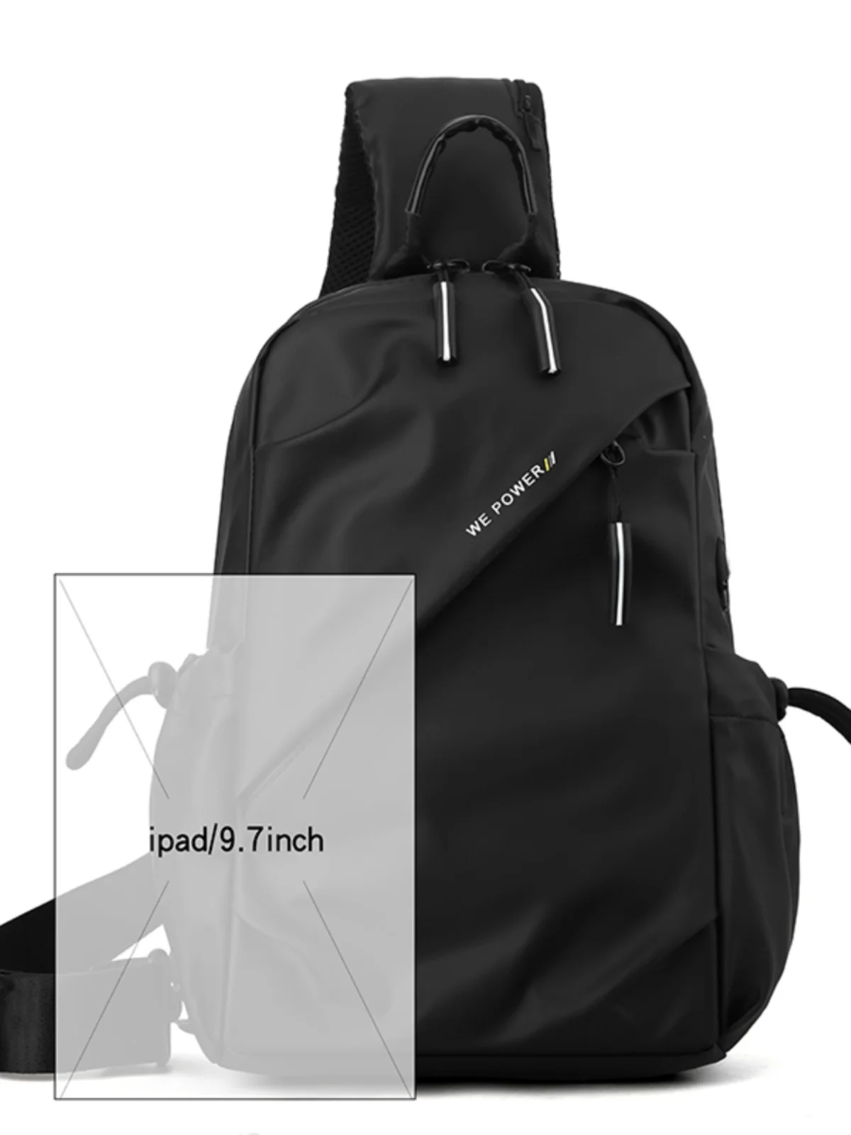 Faionable Borsa a tracolla da uomo di grande capacità Borsa da petto in tessuto di bue impermeabile Casual Sle Single oulder Bapa