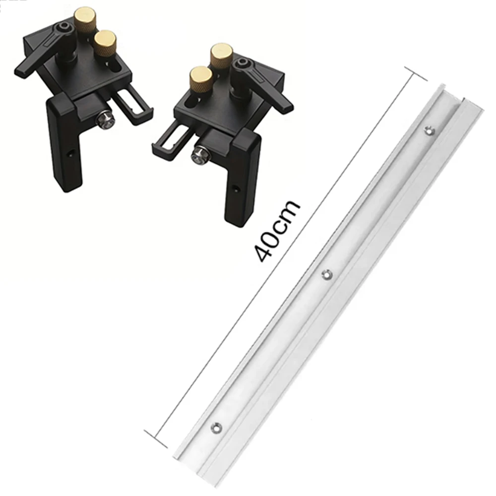 3Pc/Set Miter Track + Flip Track Stop,Left Right Miter Track Stop Accurate Locator Woodworking Positioning Limiter Slot Stoppers