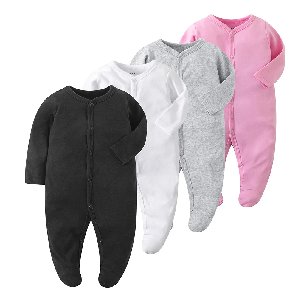 Newborn Infant Baby Clothes Cute Toddler Jumpsuits Boys Girls Long Sleeve Bodysuits Outfits