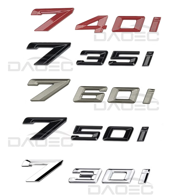 

Car Rear Trunk Words Letters Logo Badge Emblem Decals Sticker For BMW New 7 Series 730i 735i 740i 750i 760i G70 2023 2024 2025