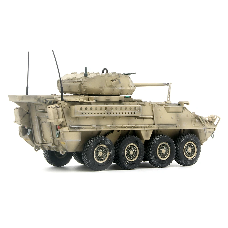 1/72 3R US Army M1296 Wheeled Infantry Armored Vehicle Model  Desert Painting  Finished product collection model