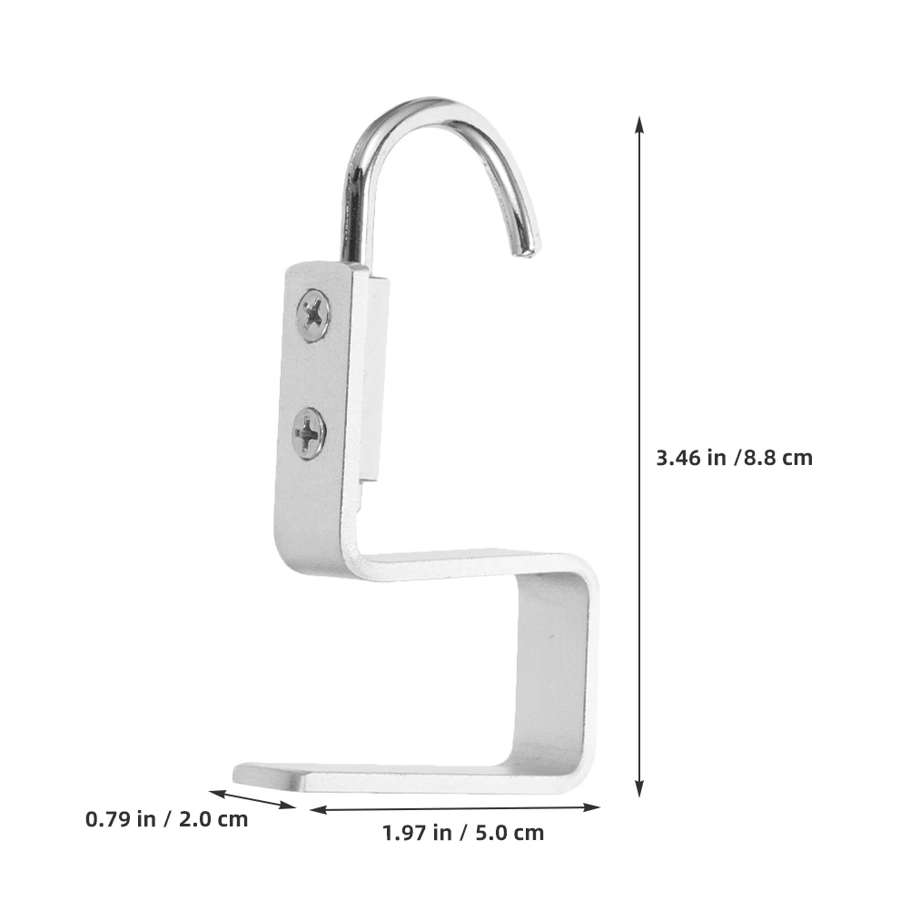 

Hooks for Hanging Desk Purse Holder Table Schoolbag Storage Hanger Silver Backpack Handbag