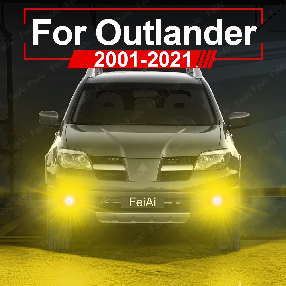 LED Front Fog Lights For Mitsubishi Outlander 2001-2006 2007 2008 2009 2010 2011 2012 2013 2014 2015 2016-2022 Fog Light Bulbs