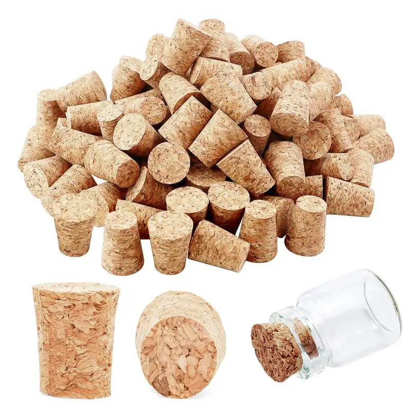 10/5Pcs Soft Wood Corks Tapered Cork Plugs Wine Bottle Stopper Leakproof Wine Bottle Corks Wine Cork Stoppers Handicrafts Corks