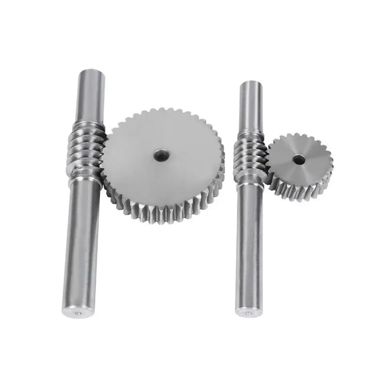 1pcs 2 Modulus 40 Teeth Reducer Worm Gear Process Hole And 2M Worm Rod Transmission Ratio 1:40 45#Steel For CNC Parts