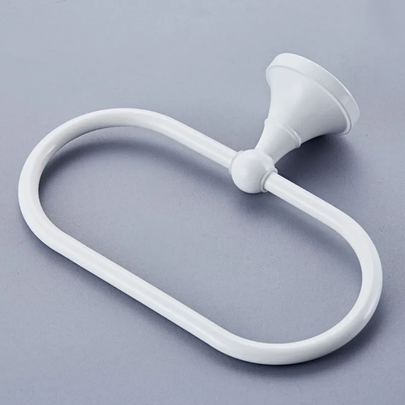 bathroom accessories towel rack  European copper Hardware pendant towel holder hanger White towel ring